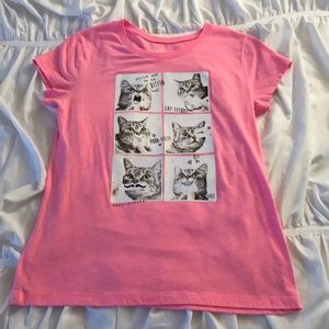 Hot pink girls novelty tee